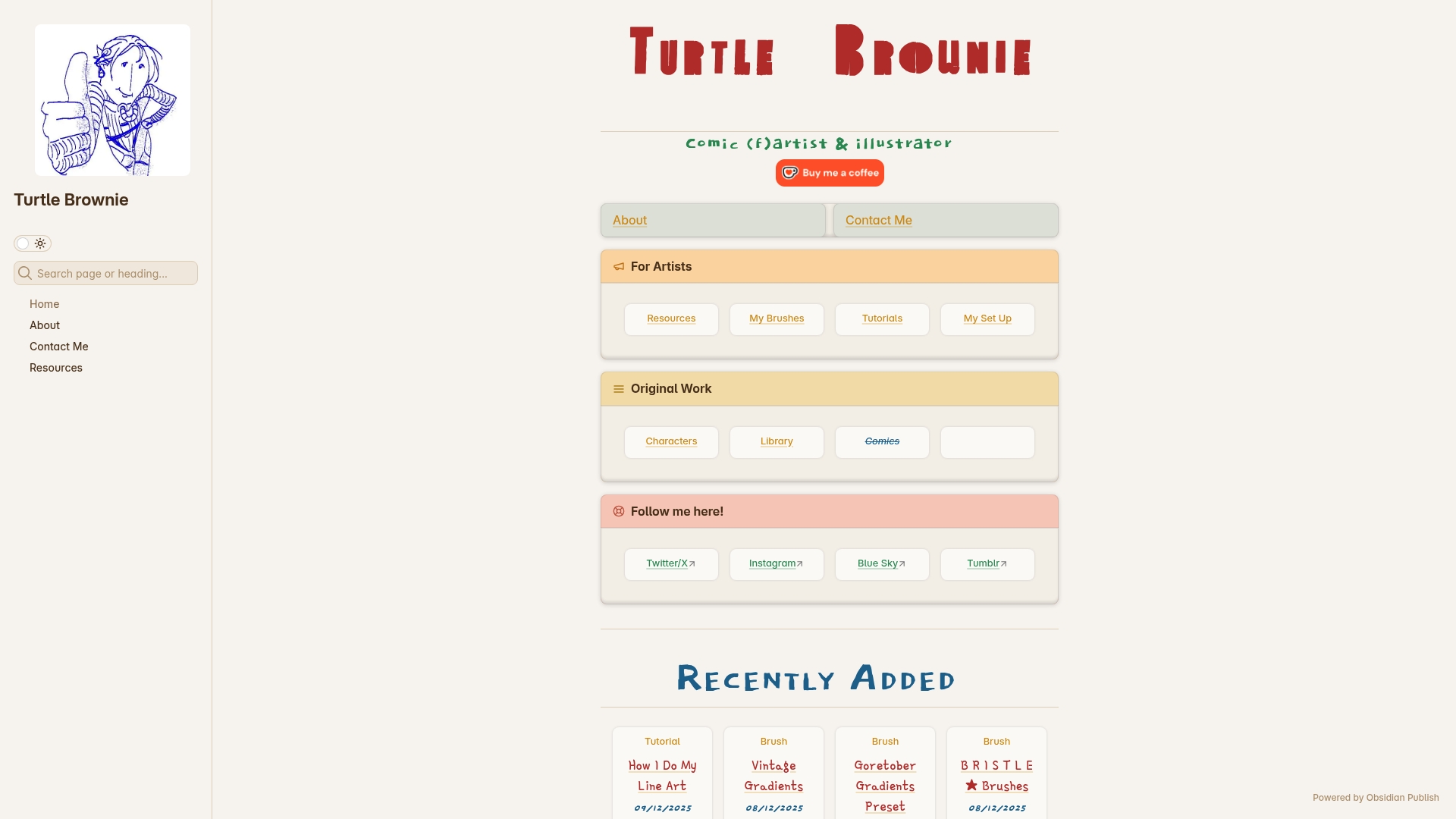 Turtle Brownie — Obsidian Publish built with Obsidian