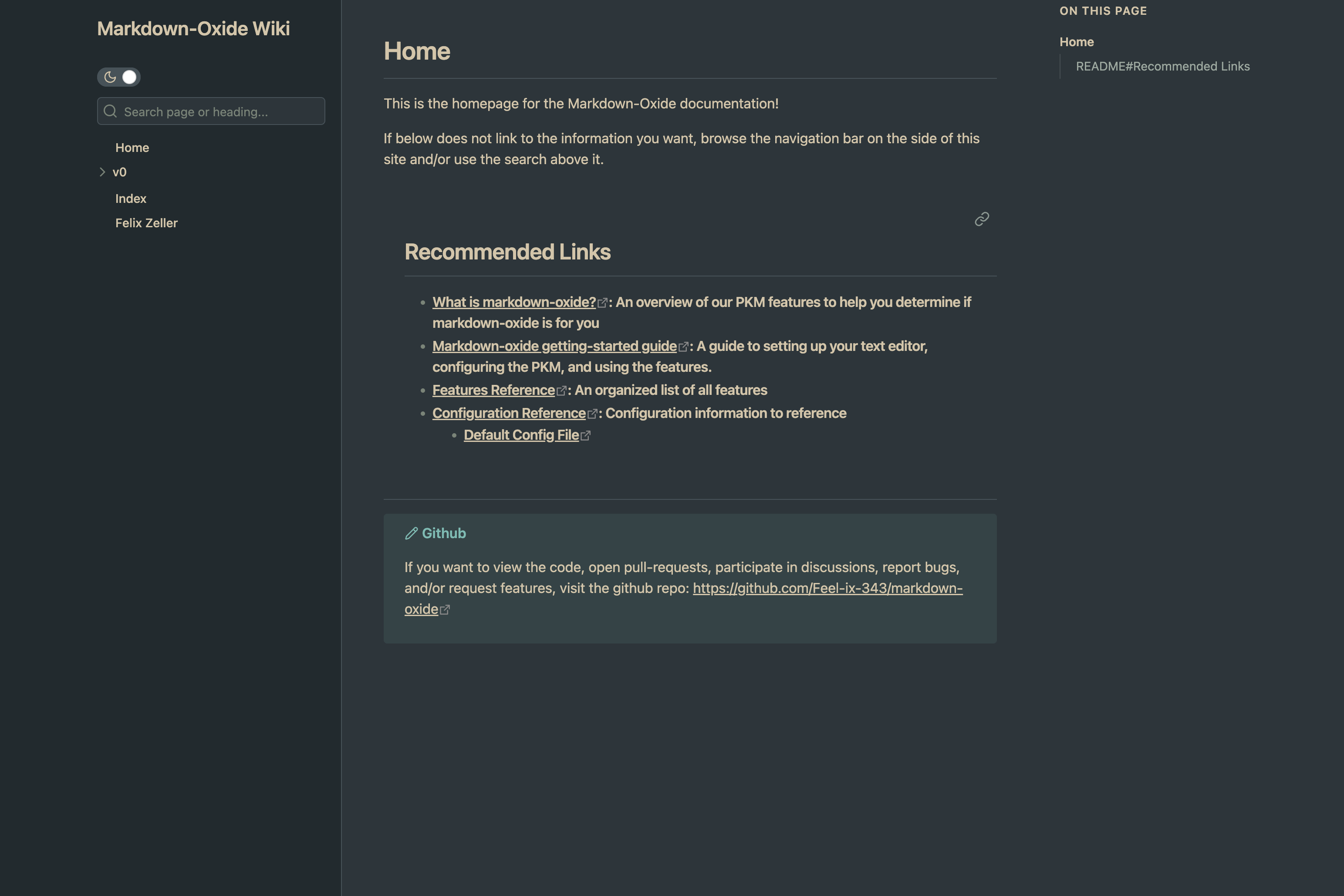 Markdown-Oxide Wiki — Obsidian Publish built with Obsidian