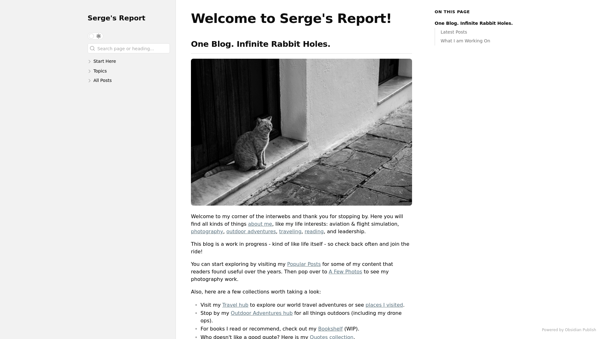 Serge's Report — Obsidian Publish built with Obsidian