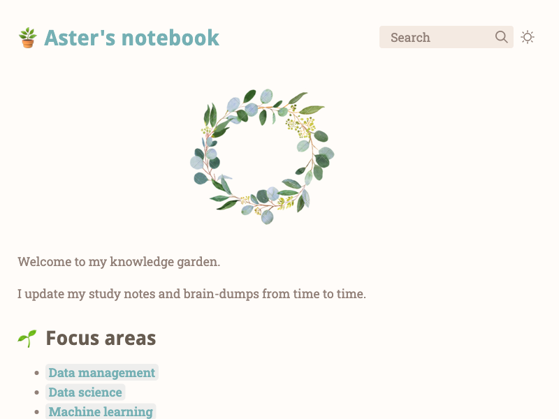 🪴Aster’s notebook — Quartz built with Obsidian