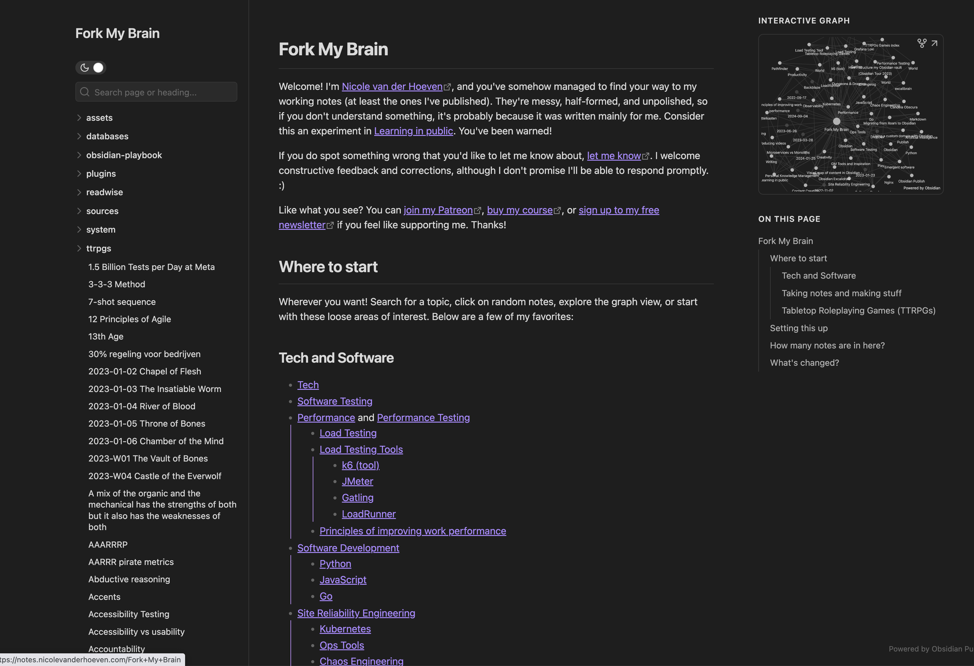 Fork My Brain — Obsidian Publish built with Obsidian