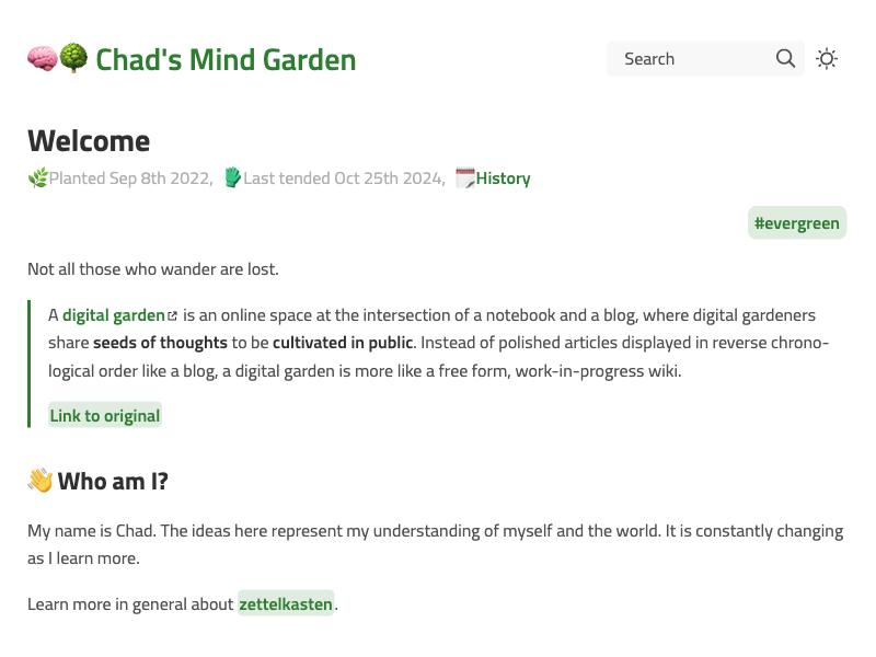 🧠🌳 Chad’s Mind Garden — Quartz built with Obsidian