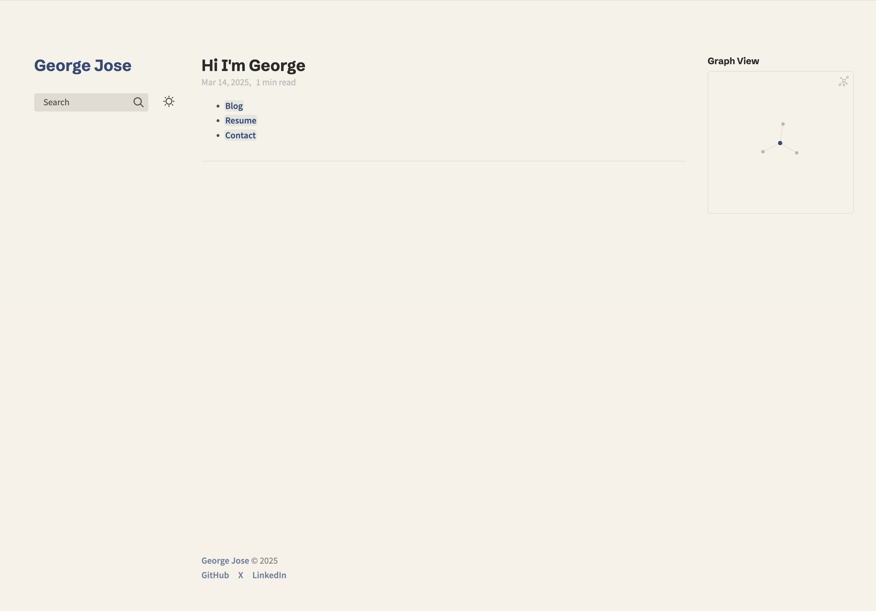 George's personal website — Quartz built with Obsidian