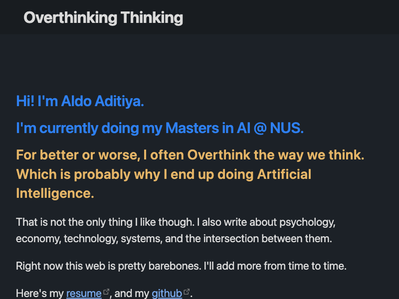 Overthinking Thinking — Digital Gardens built with Obsidian