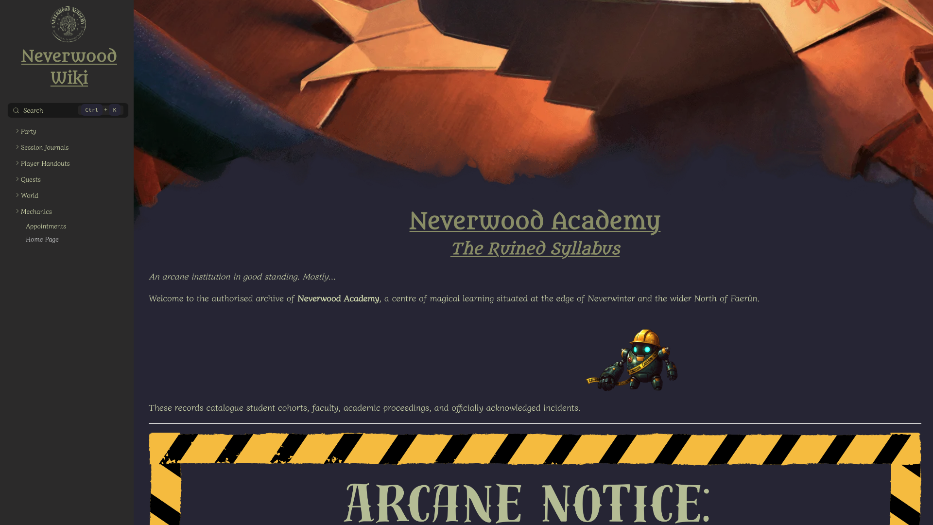 Neverwood - A DnD Wiki — Digital Gardens built with Obsidian