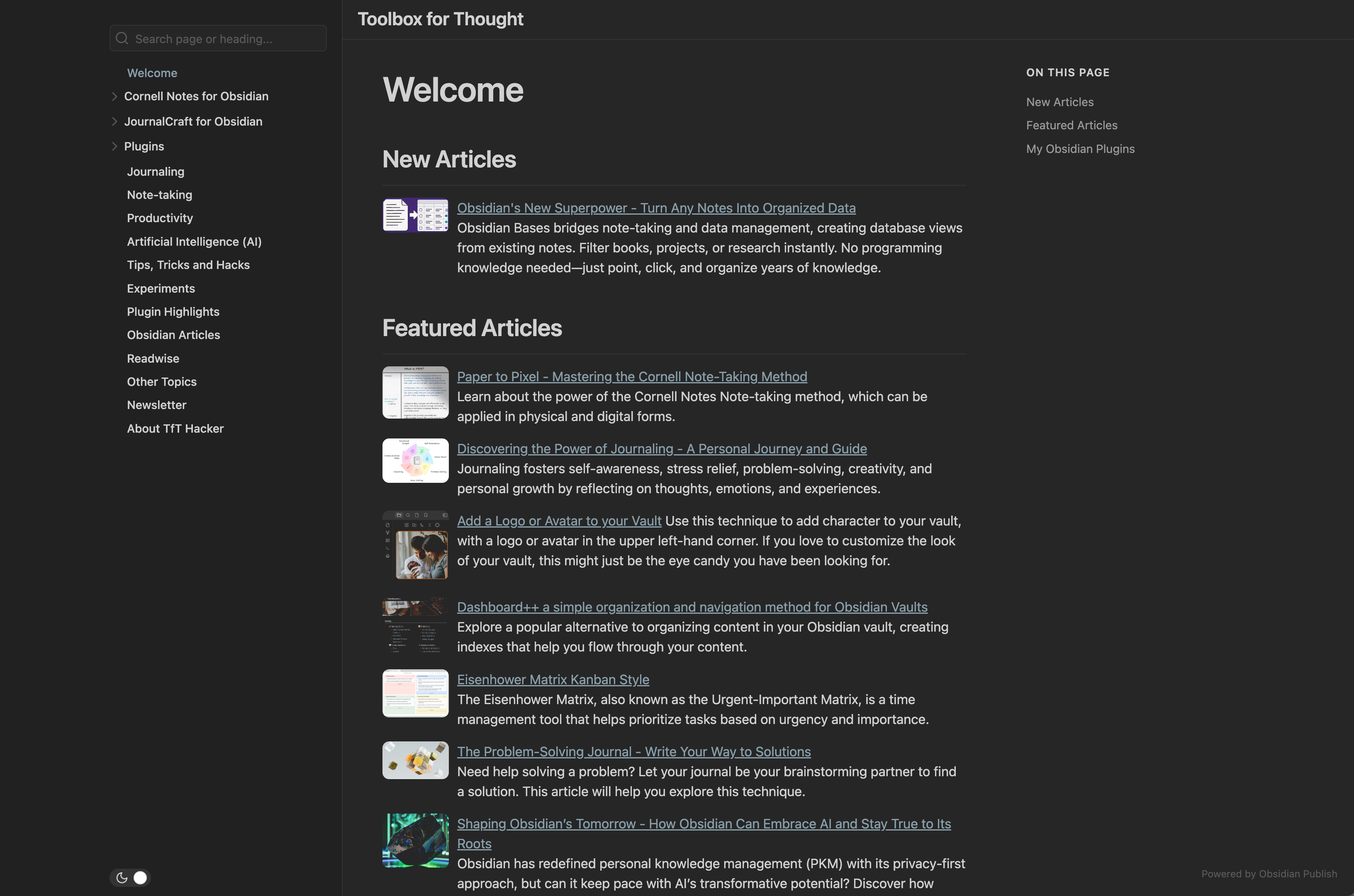 TfT Hacker — Obsidian Publish built with Obsidian