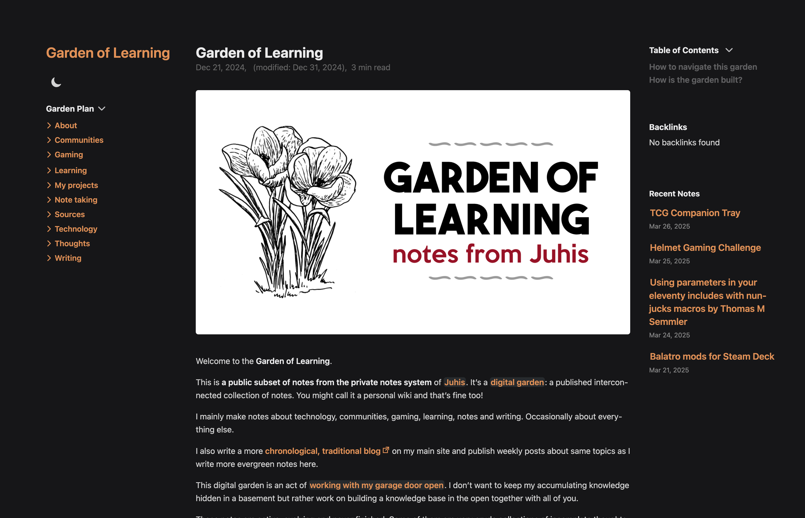 Garden of Learning — Quartz built with Obsidian