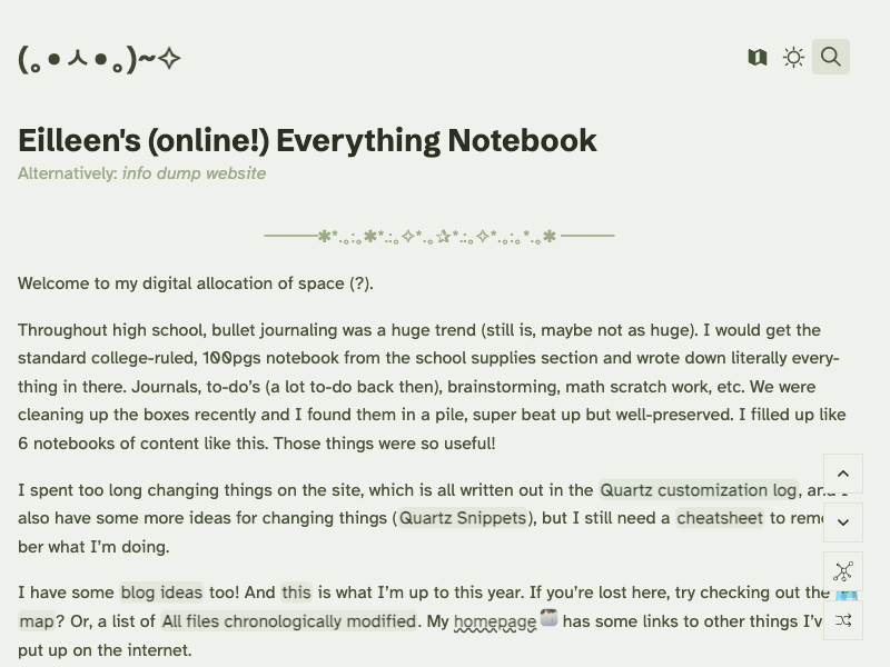 Eilleen’s Everything Notebook — Quartz built with Obsidian