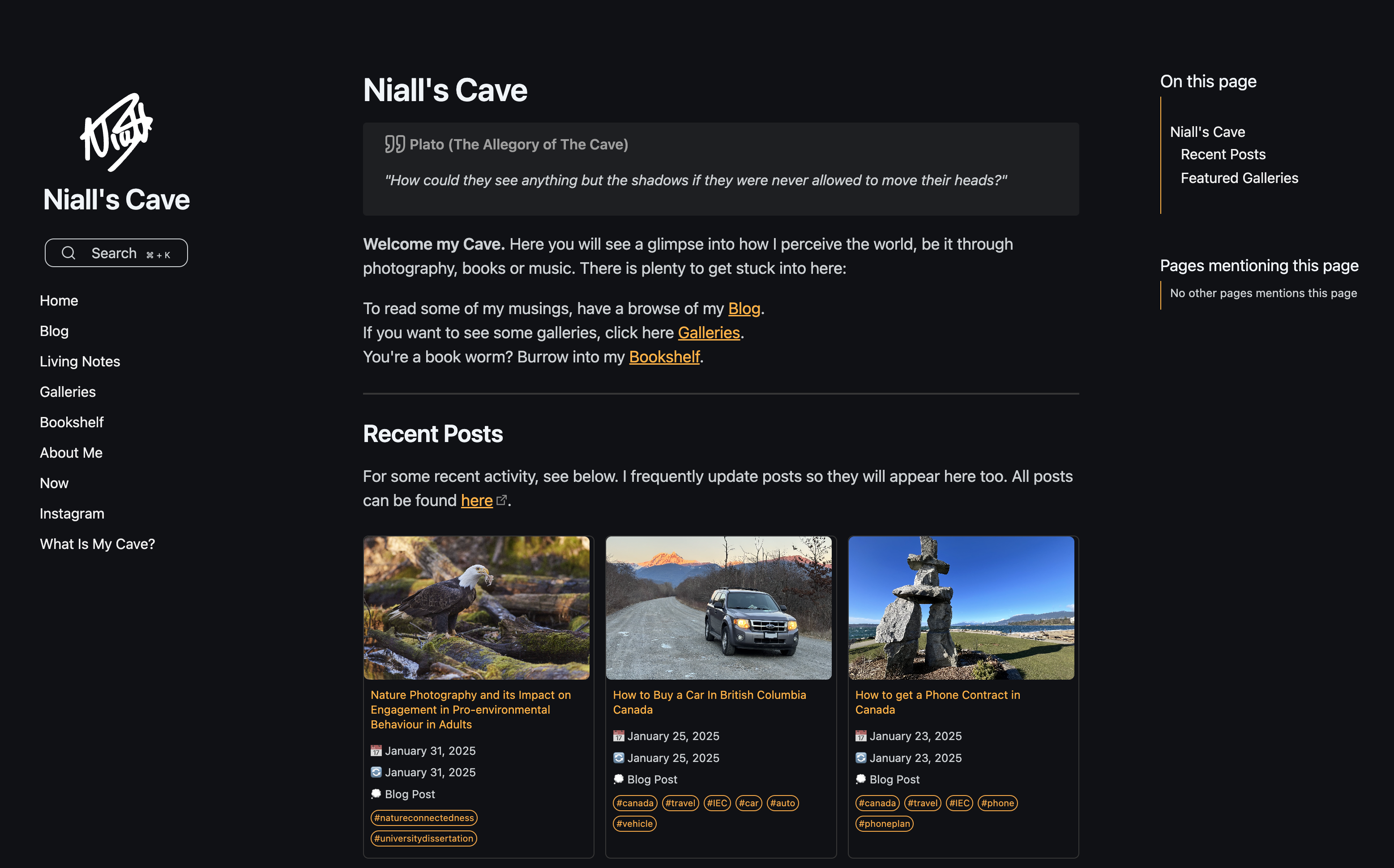 niallbell.com — Digital Gardens built with Obsidian