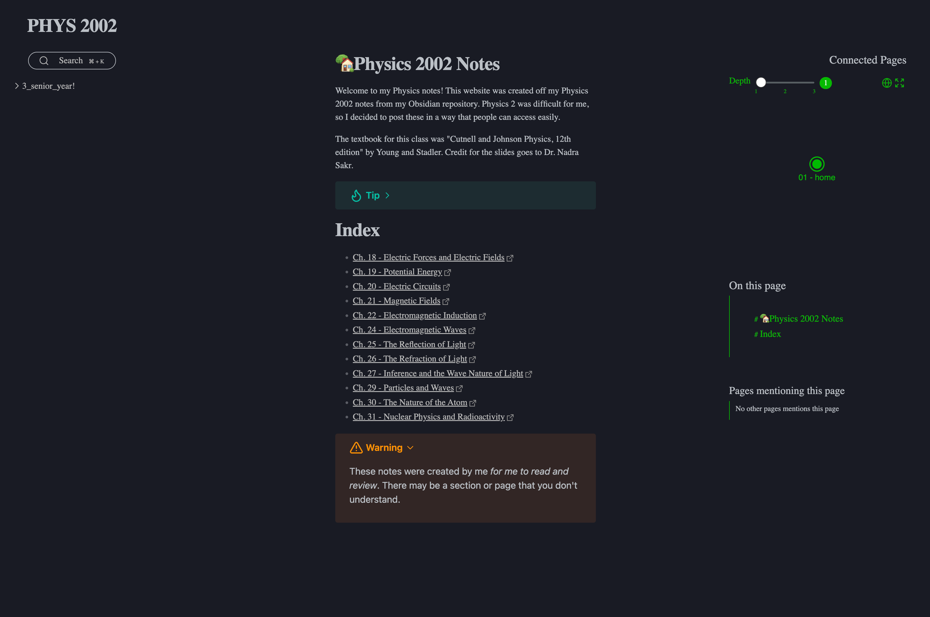 Physics 2002 Notes — Digital Gardens built with Obsidian
