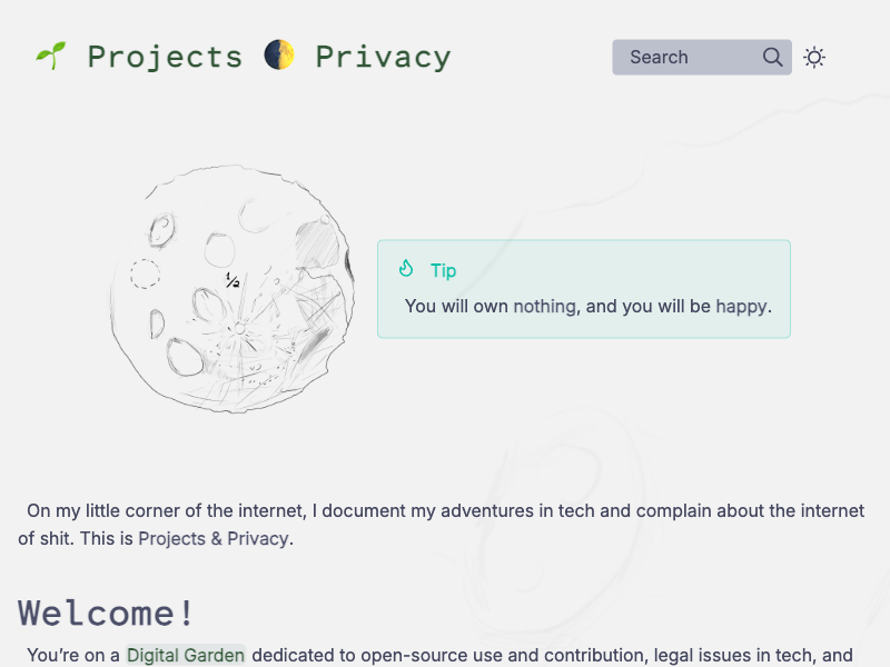 🌓 Projects & Privacy - FOSS — Quartz built with Obsidian