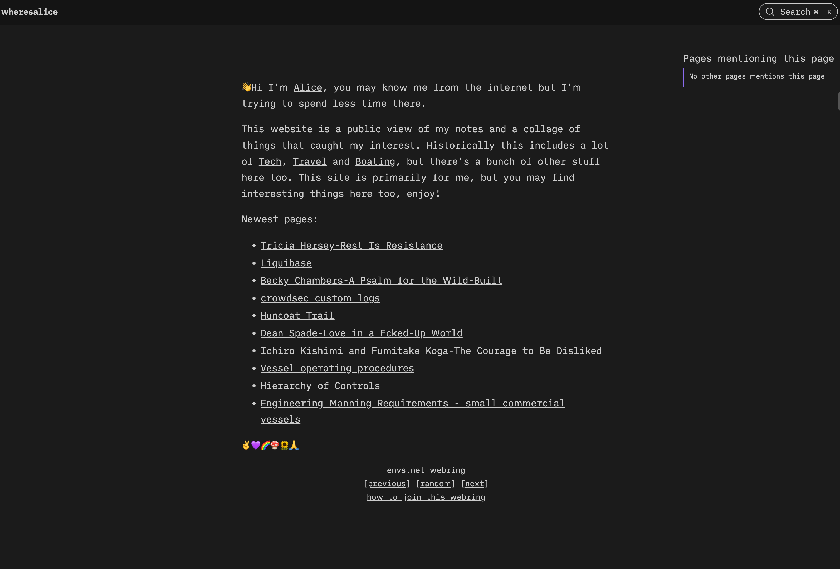 Alice's Notes — Digital Gardens built with Obsidian