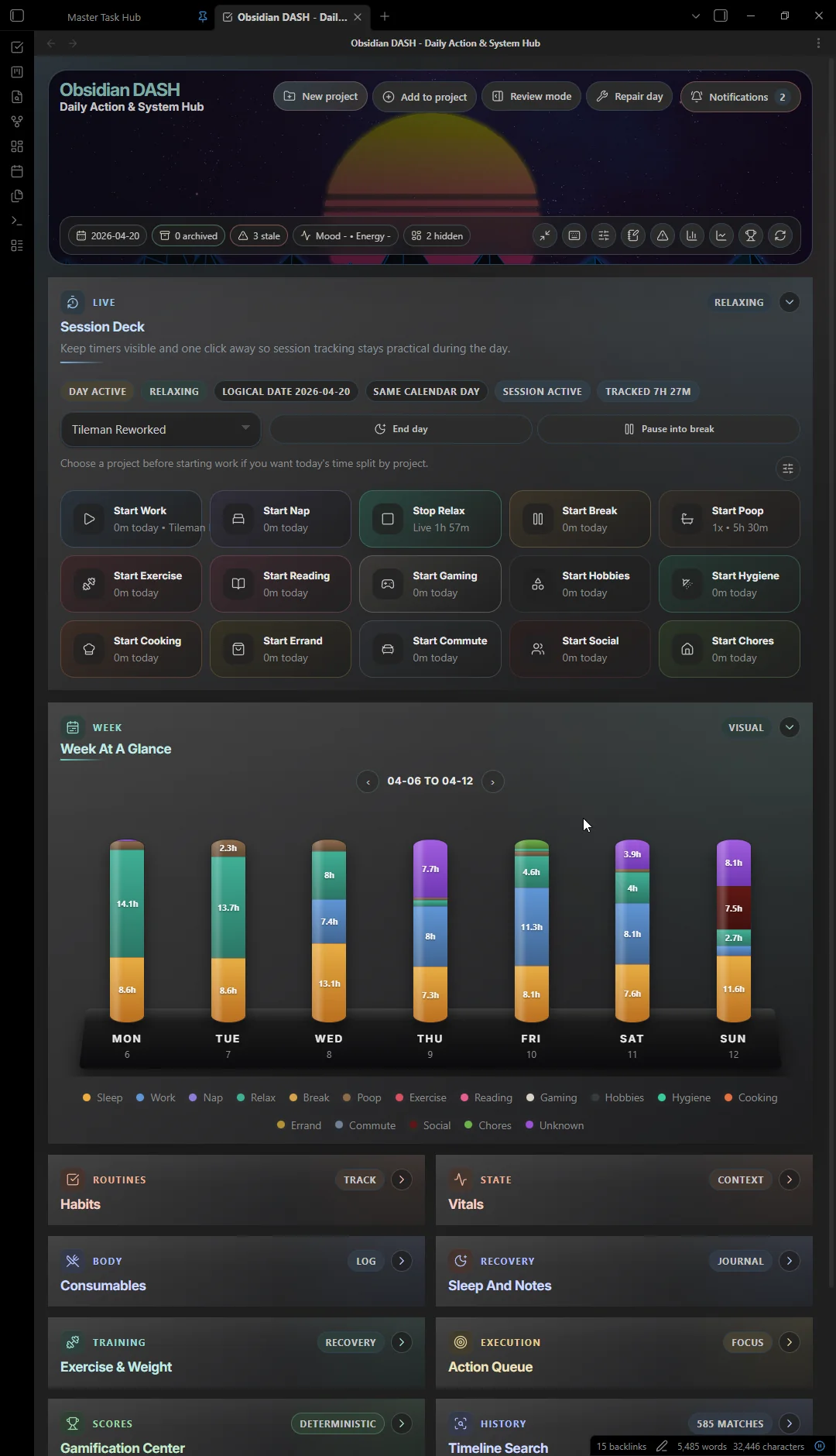 Obsidian DASH — Vault Templates built with Obsidian