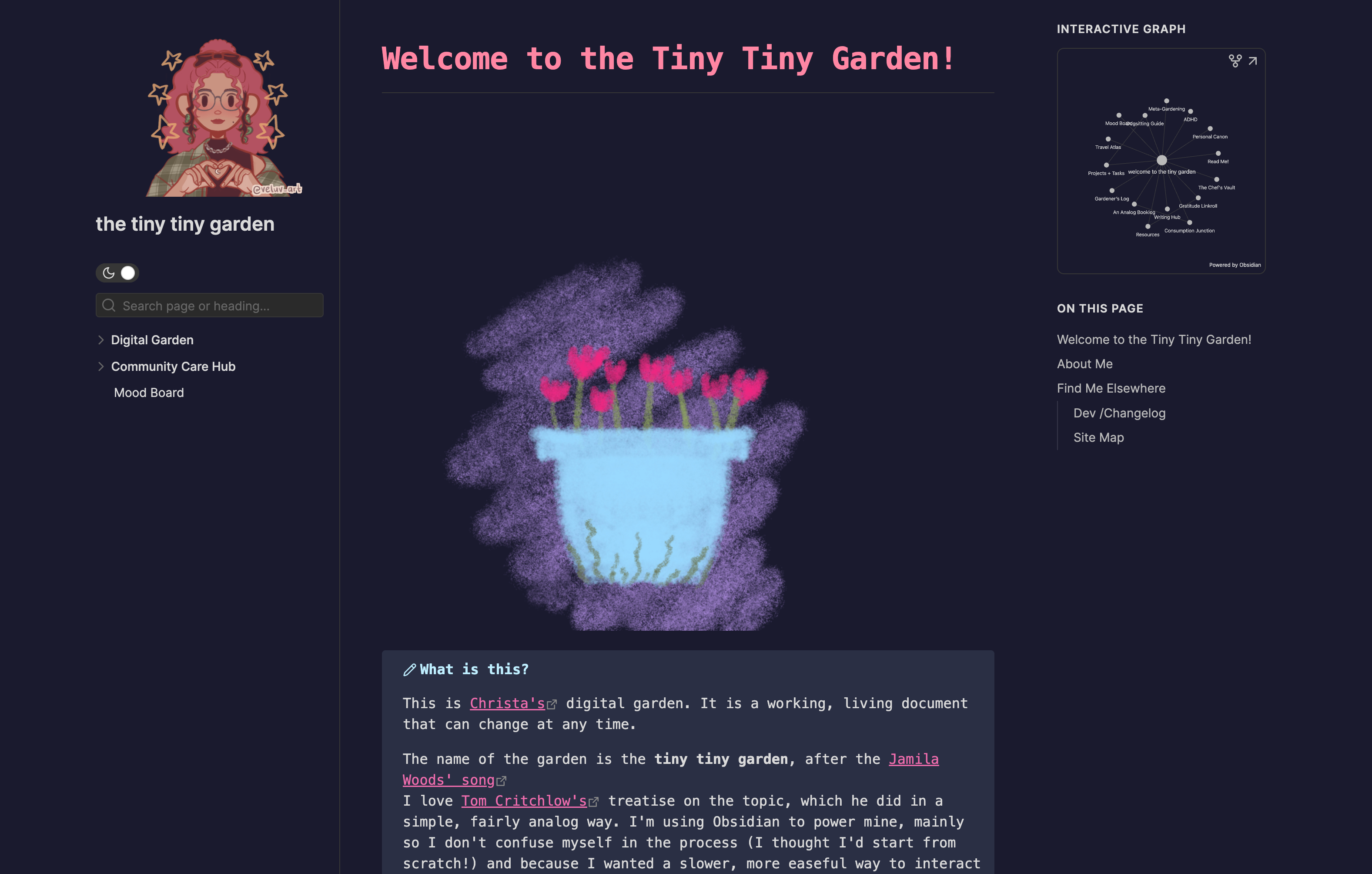Tiny Tiny Garden — Obsidian Publish built with Obsidian