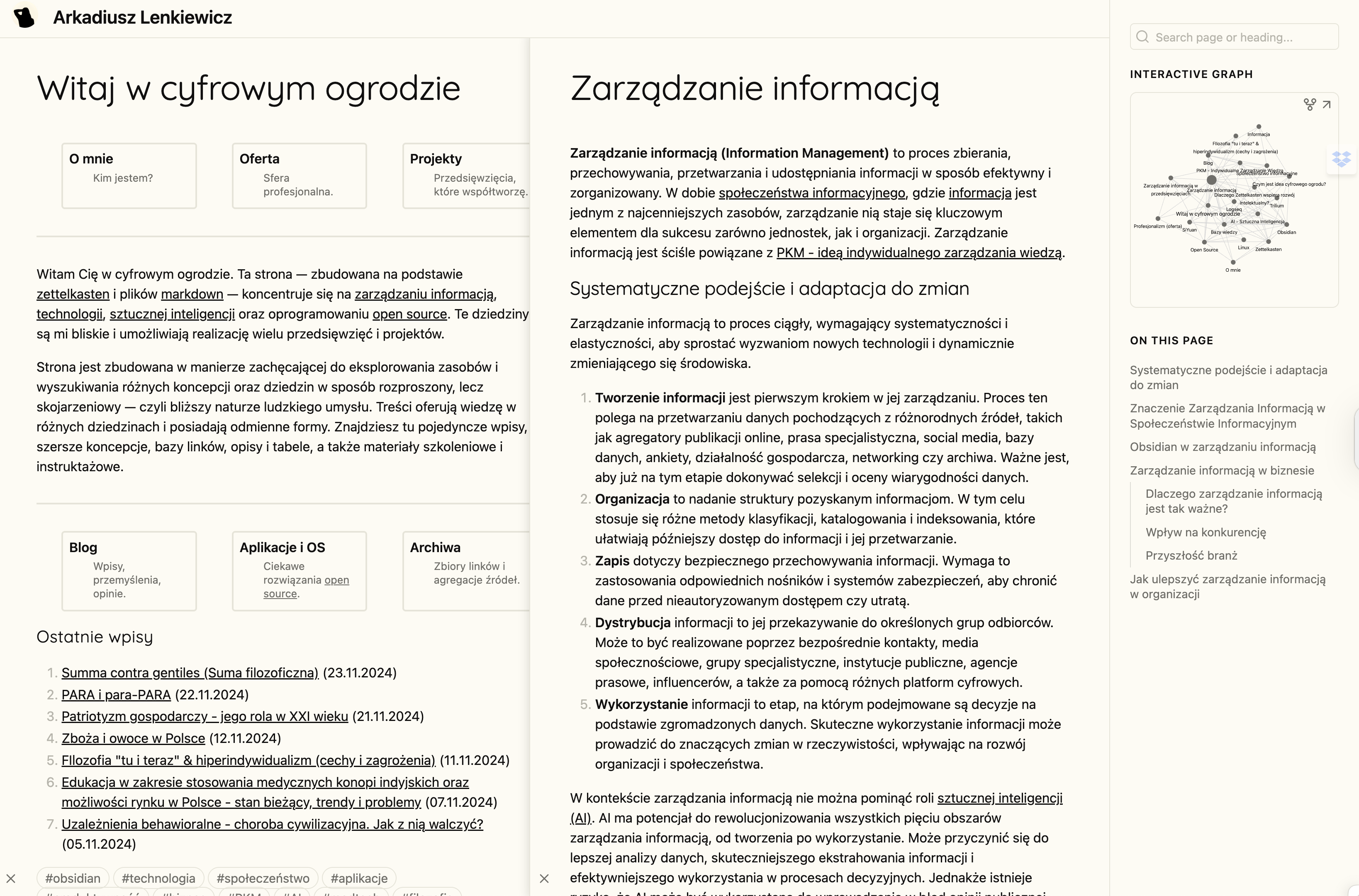 Arkadiusz Lenkiewicz — Obsidian Publish built with Obsidian