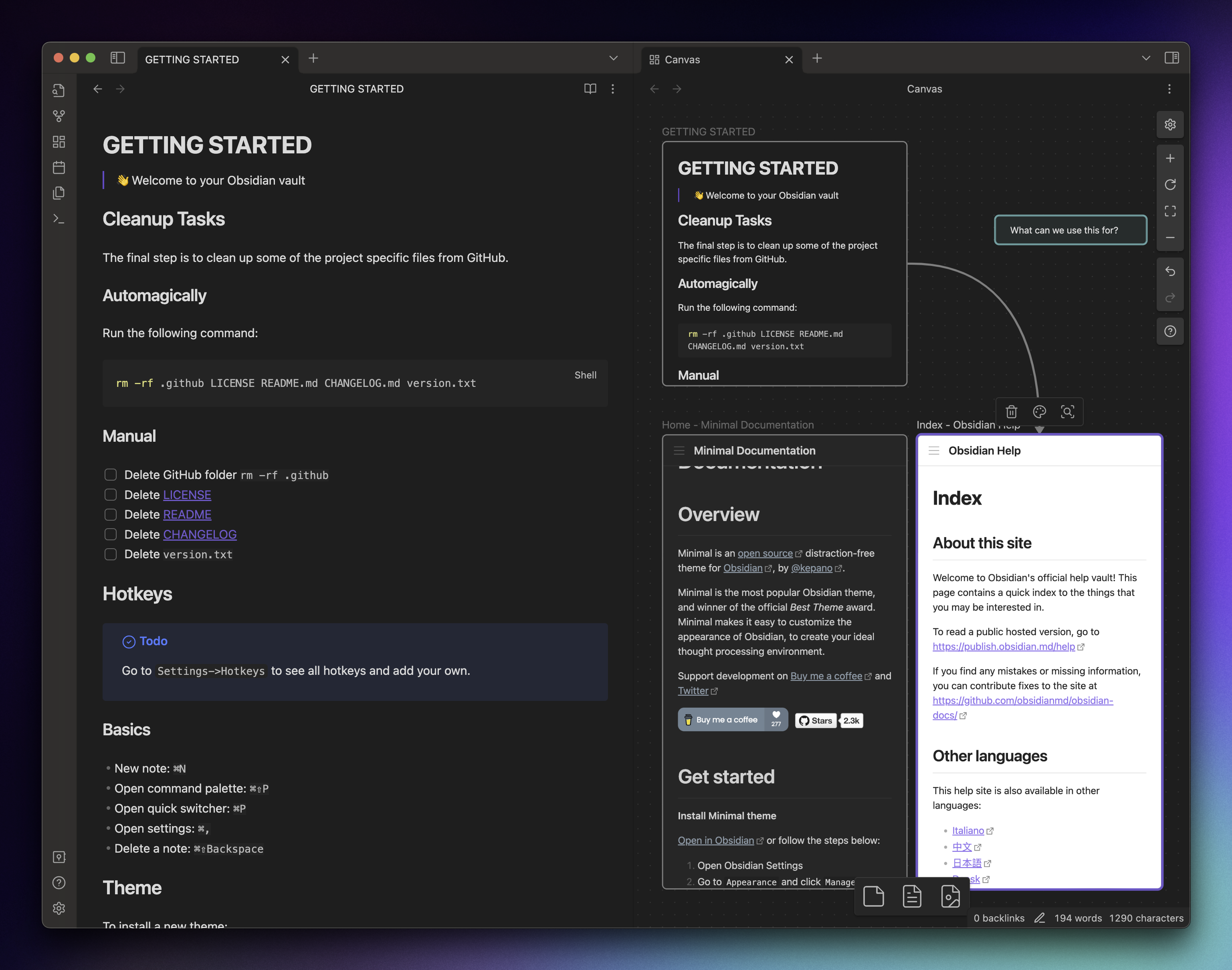 obsidian-beginner-vault-template by andrewmcodes — Vault Templates built with Obsidian
