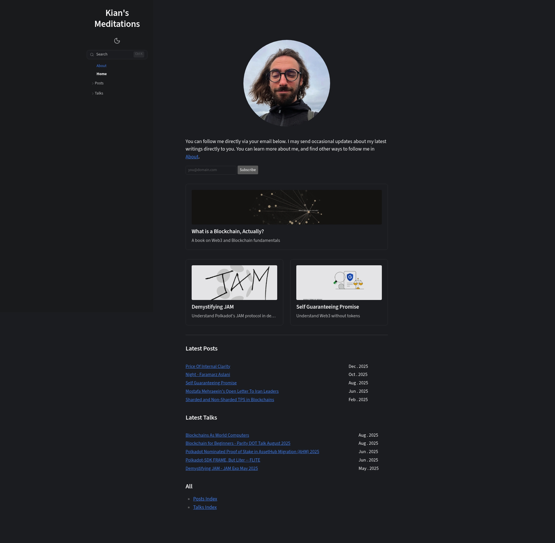 Kian's Meditations — Obsidian Publish built with Obsidian