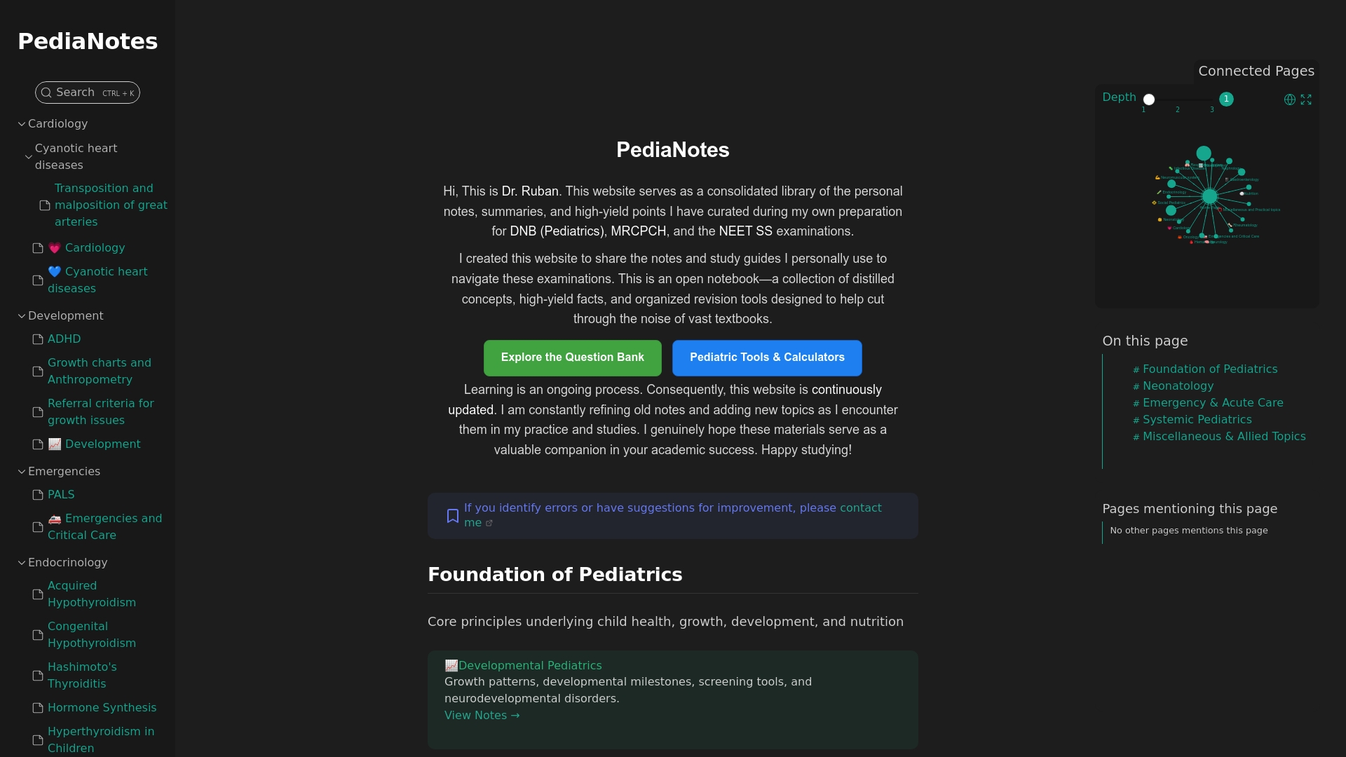 Pedianotes — Digital Gardens built with Obsidian